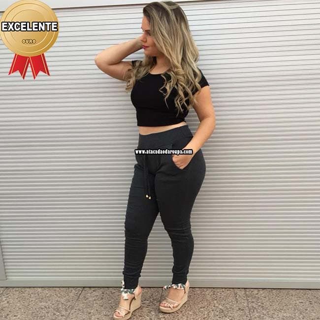 Calça Moletom Feminina Adulto