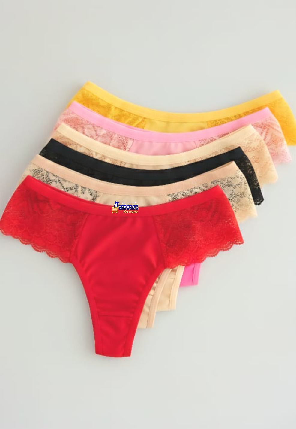 Calcinha Fio Dental Microfibra Renda Lateral Calcinha Fio Dental Microfibra Renda Lateral