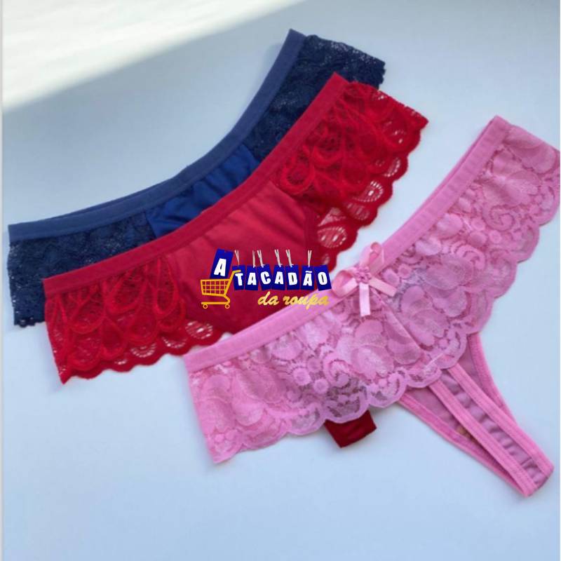 Calcinhas Fio Dental Liso e Estampado