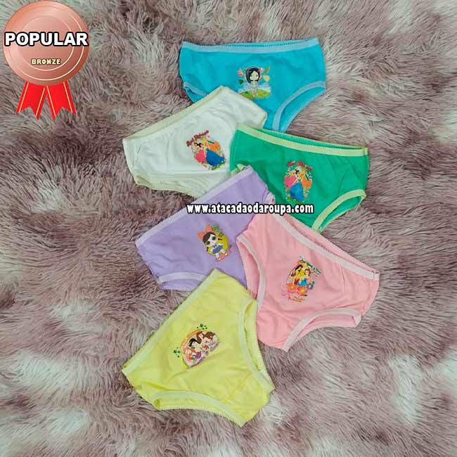 Calçinhas Personagens Juvenil Cotton