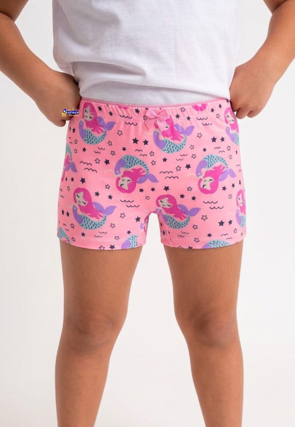 Kit Calcinha Infantil Shortinho Estampada
