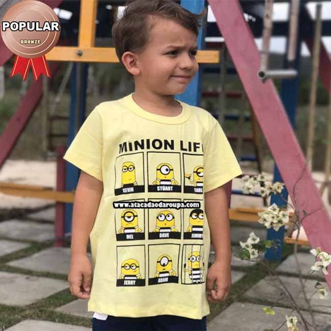 Camisa infantil algodão estampada Camisa infantil algodão estampada