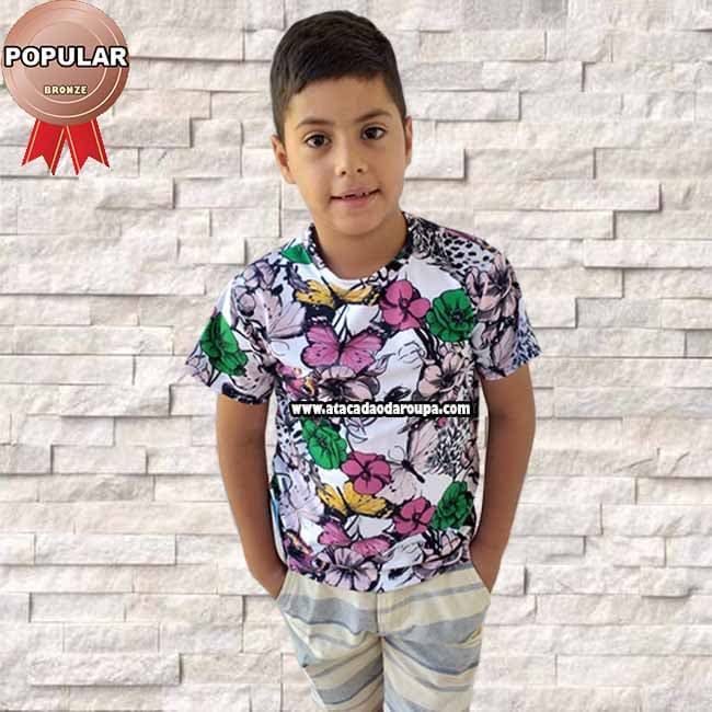 Camisa Infantil Floral Camisa Infantil Floral
