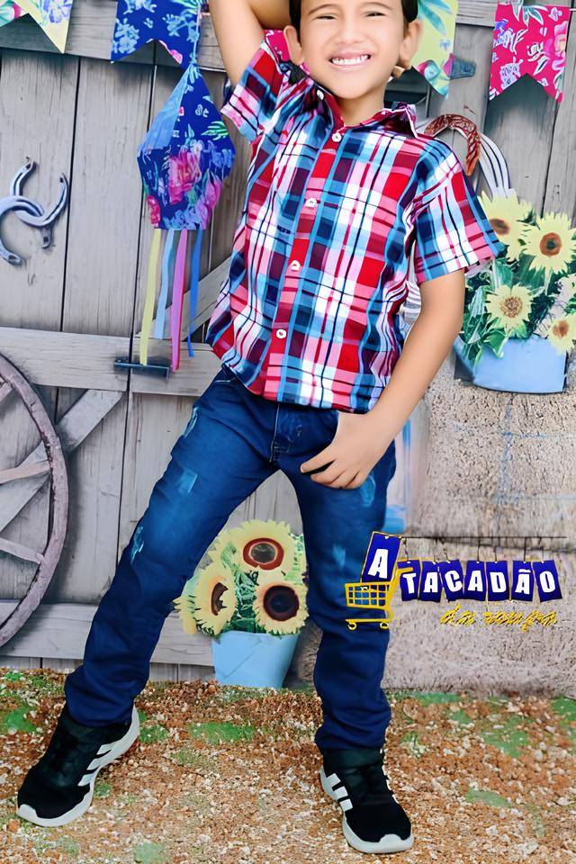 Camisa Social xadrez Infantil