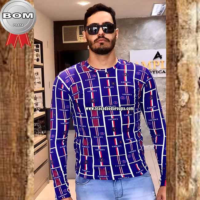 Camisa Manga Longa Masculina Estampada Uv Camisa Manga Longa Masculina Estampada Uv