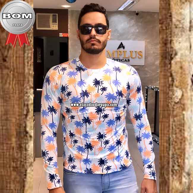 Camisa Manga Longa Masculina Estampada Uv Camisa Manga Longa Masculina Estampada Uv