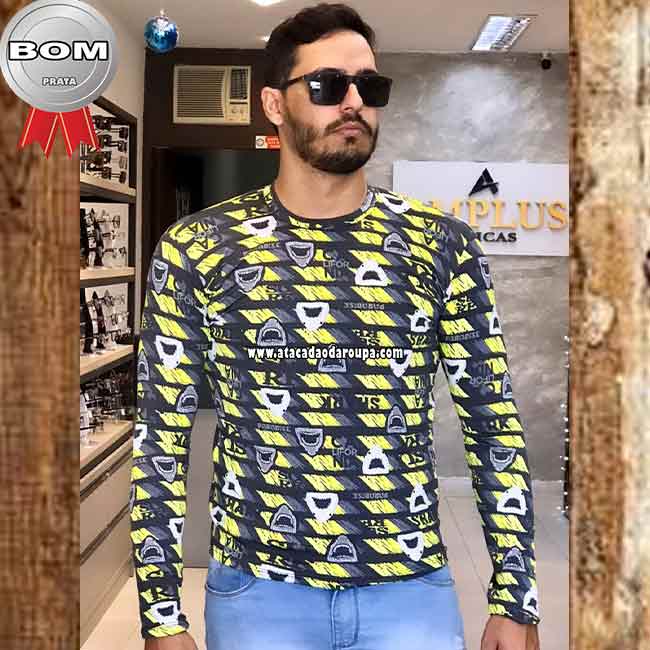 Camisa Manga Longa Masculina Estampada Uv Camisa Manga Longa Masculina Estampada Uv