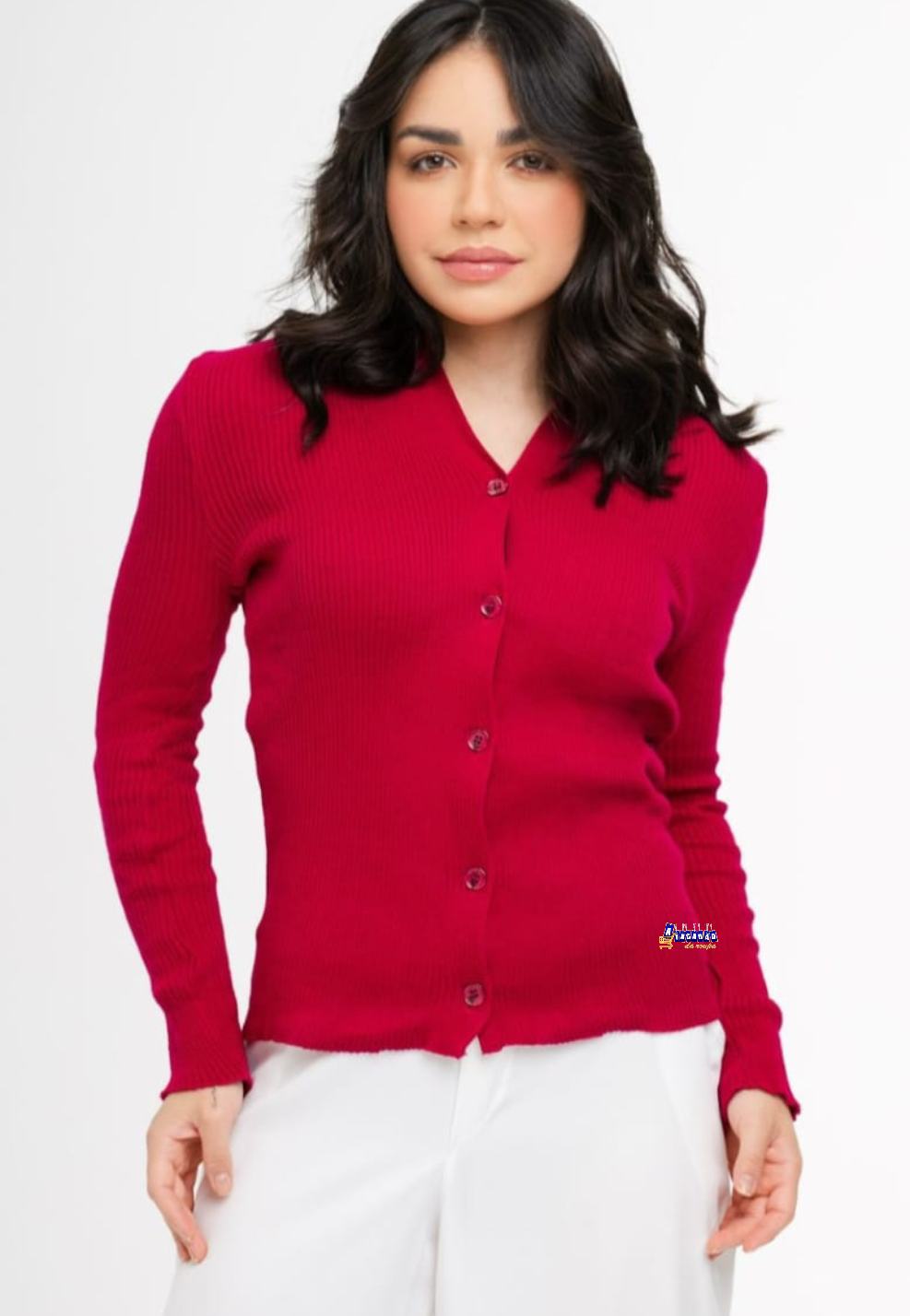 Casaco Tricot Modal Com Botões