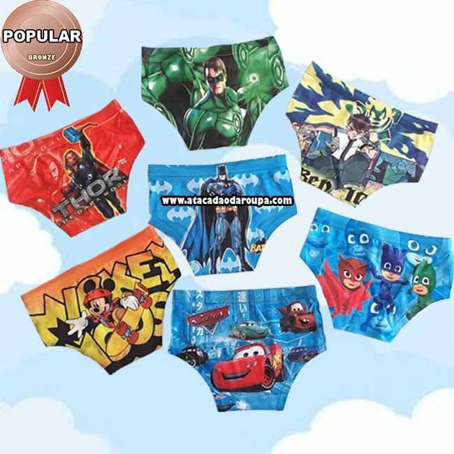 Cuecas infantil Personagens