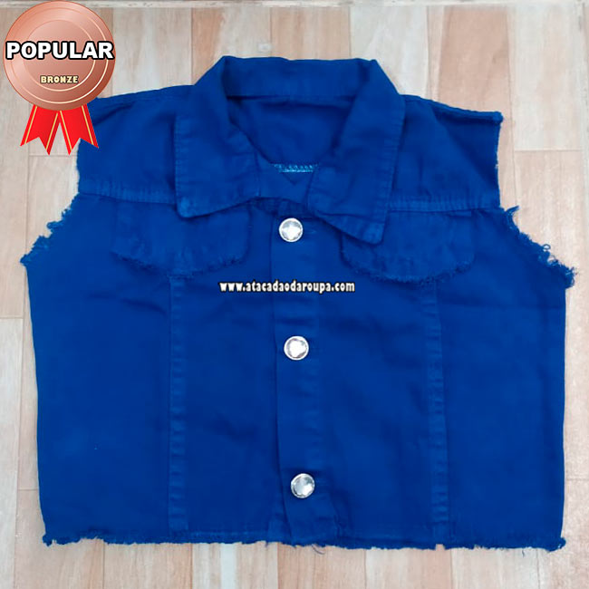 Colete Brim Sarja Infantil Colorido 3 a 5 Anos Colete Brim Sarja Infantil Colorido 3 a 5 Anos