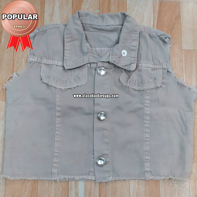 Colete Brim Sarja Infantil Colorido 3 a 5 Anos Colete Brim Sarja Infantil Colorido 3 a 5 Anos