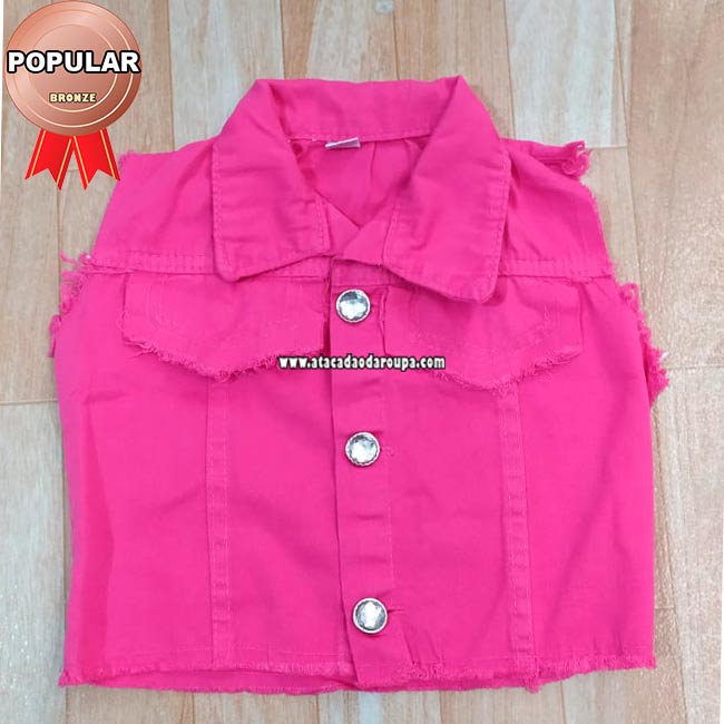 Colete Brim Sarja Infantil Colorido 3 a 5 Anos Colete Brim Sarja Infantil Colorido 3 a 5 Anos