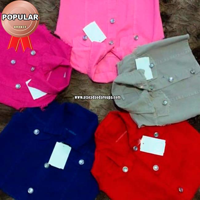Colete Brim Sarja Infantil Colorido 3 a 5 Anos Colete Brim Sarja Infantil Colorido 3 a 5 Anos
