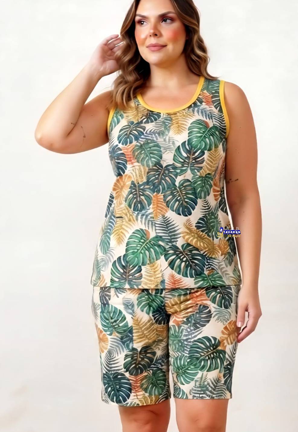 Conjunto Feminino Plus Size Estampado Conjunto Feminino Plus Size Estampado