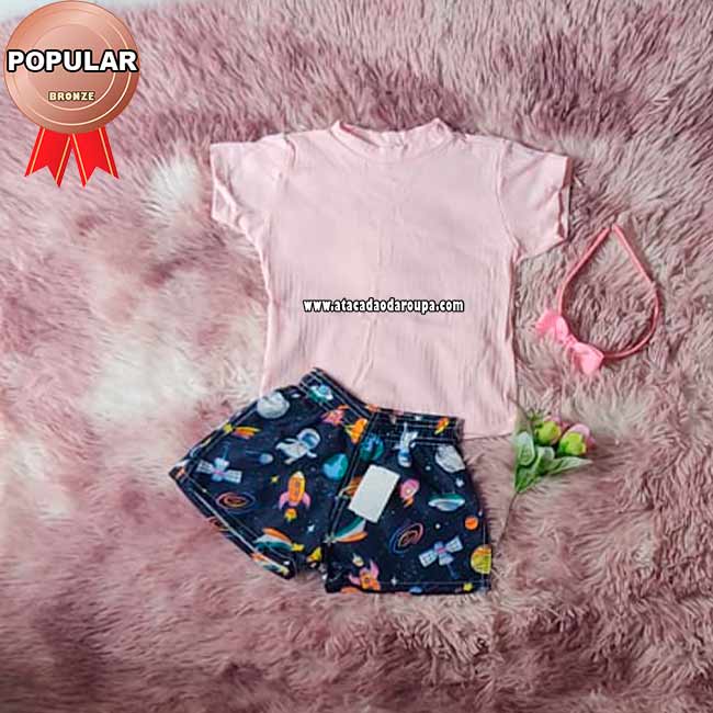 Conjunto Infantil Tactel e Malha Canelada 2 a 6 Anos Conjunto Infantil Tactel e Malha Canelada 2 a 6 Anos