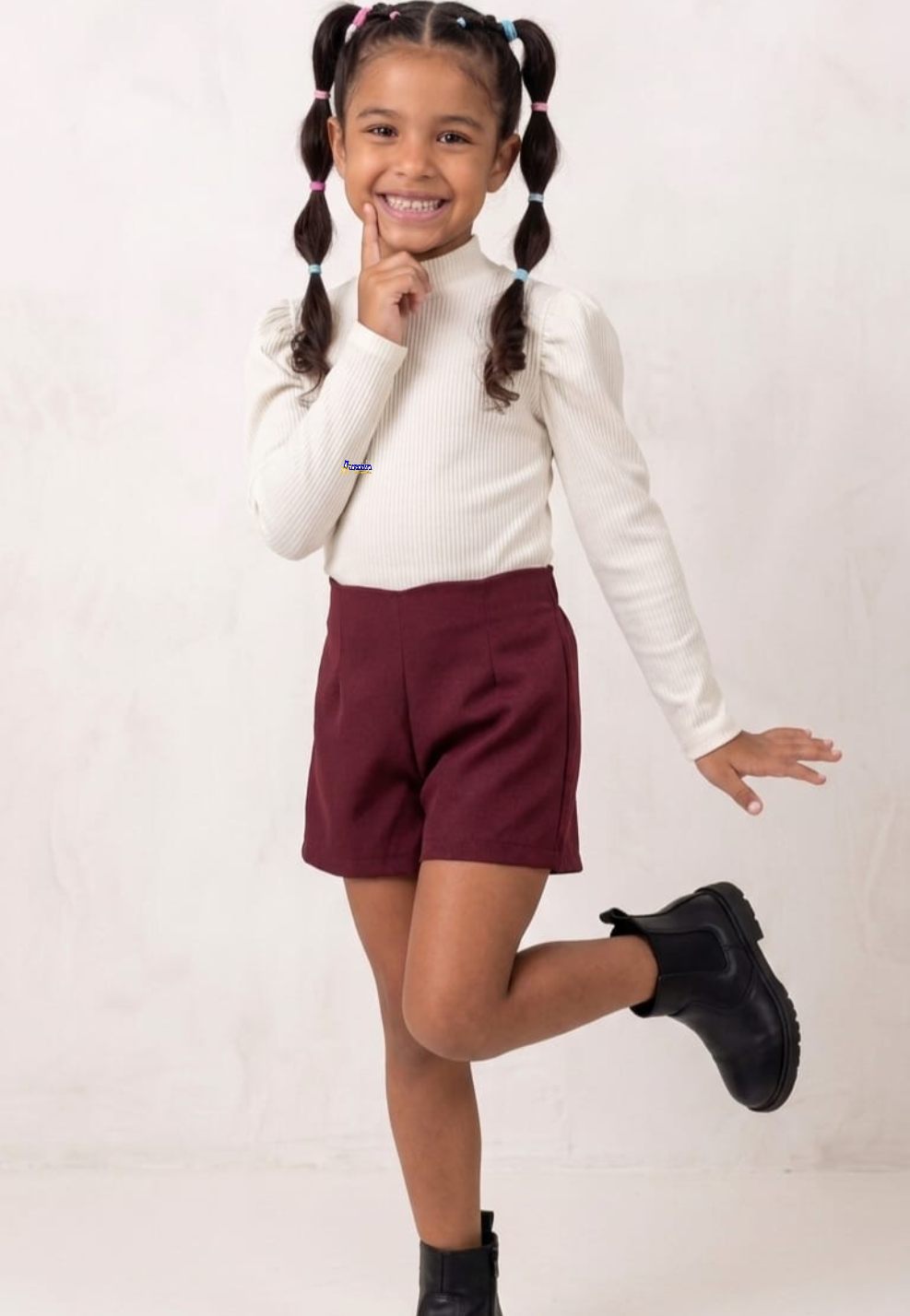 Conjunto Infantil Blusa Manga Longa Princesa e Short Alfaiataria Conjunto Infantil Blusa Manga Longa Princesa e Short Alfaiataria