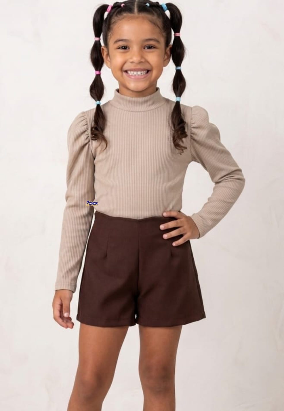 Conjunto Infantil Blusa Manga Longa Princesa e Short Alfaiataria Conjunto Infantil Blusa Manga Longa Princesa e Short Alfaiataria