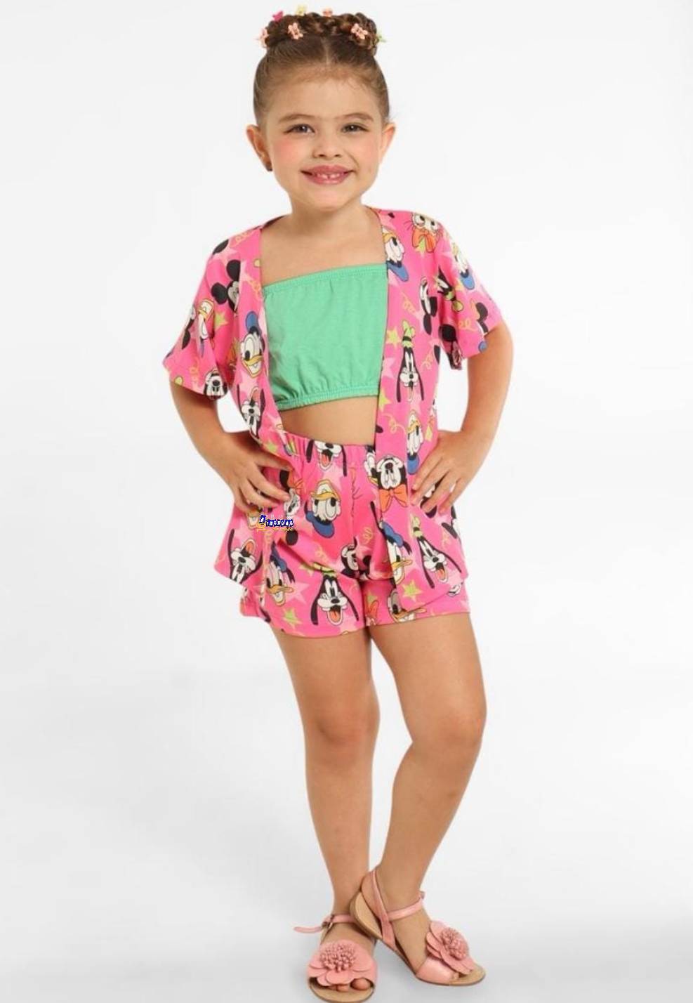 Conjunto Infantil Kimono Top E Short Conjunto Infantil Kimono Top E Short