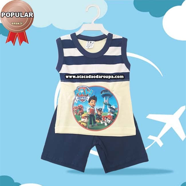 Conjunto Infantil Regata Algodão 1 a 2 Anos Conjunto Infantil Regata Algodão 1 a 2 Anos