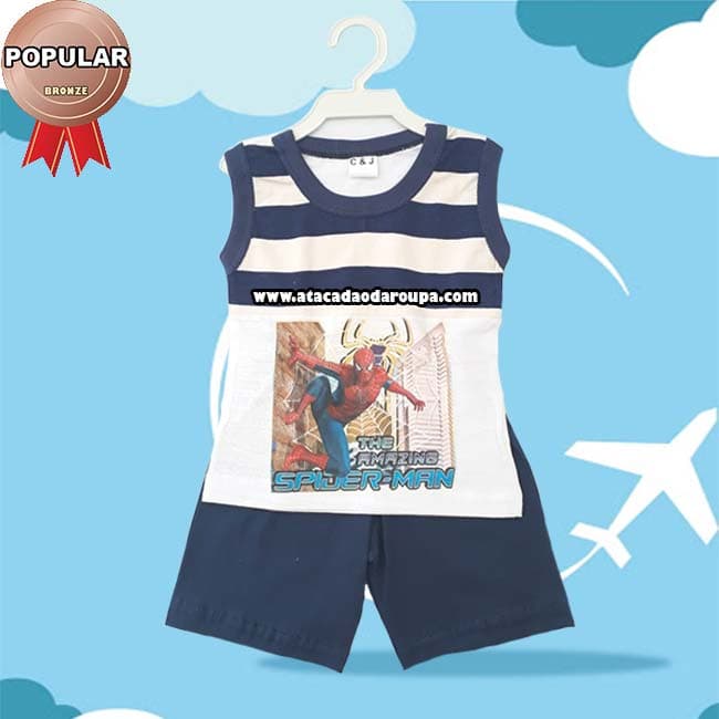 Conjunto Infantil Regata Algodão 1 a 2 Anos Conjunto Infantil Regata Algodão 1 a 2 Anos