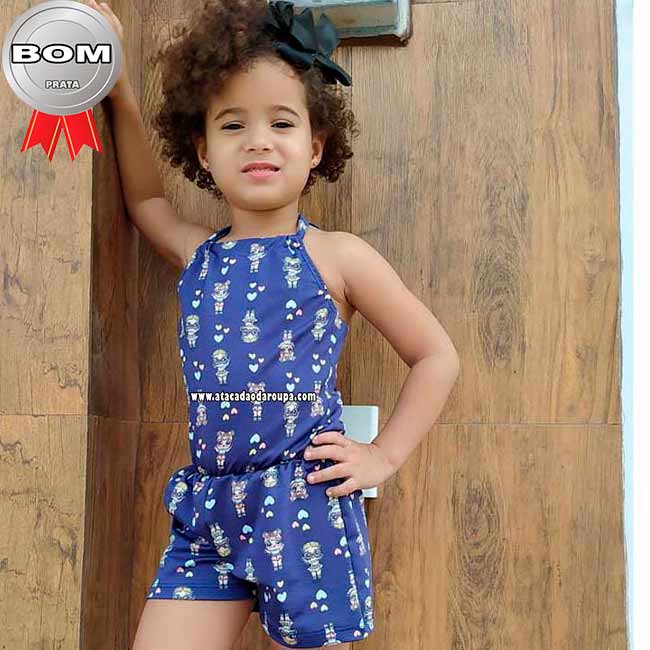 Macaquinho Infantil Malha Helena 4 a 7 Anos Macaquinho Infantil Malha Helena 4 a 7 Anos