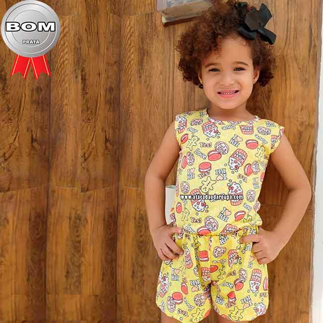 Macaquinho Infantil Malha Helena 4 a 7 Anos Macaquinho Infantil Malha Helena 4 a 7 Anos