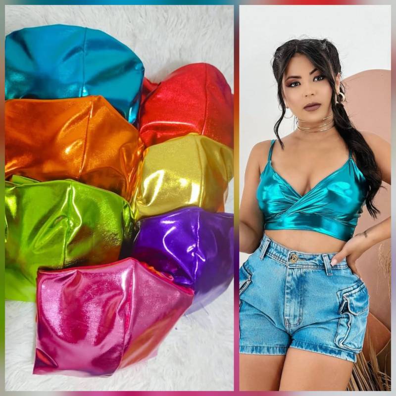 Cropped Platinado Feminino Com Bojo Cropped Platinado Feminino Com Bojo