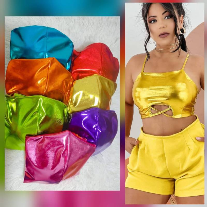 Cropped Platinado Feminino Com Bojo Cropped Platinado Feminino Com Bojo