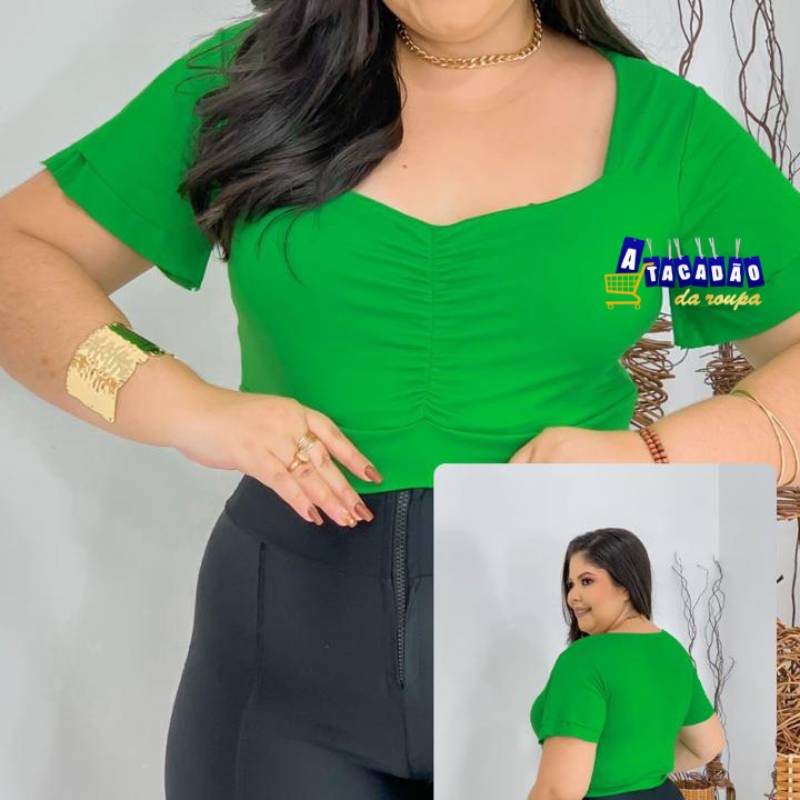 Cropped Plus Size Feminino Suede Cropped Plus Size Feminino Suede