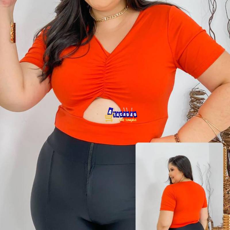 Cropped Plus Size Feminino Suede Cropped Plus Size Feminino Suede