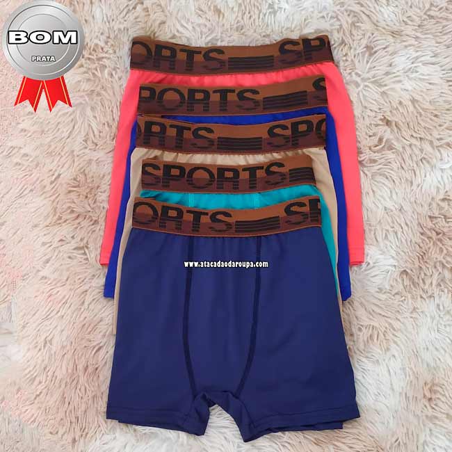 Cuecas Boxer Microfibra Lisa P/M/G/GG Cuecas Boxer Microfibra Lisa P/M/G/GG