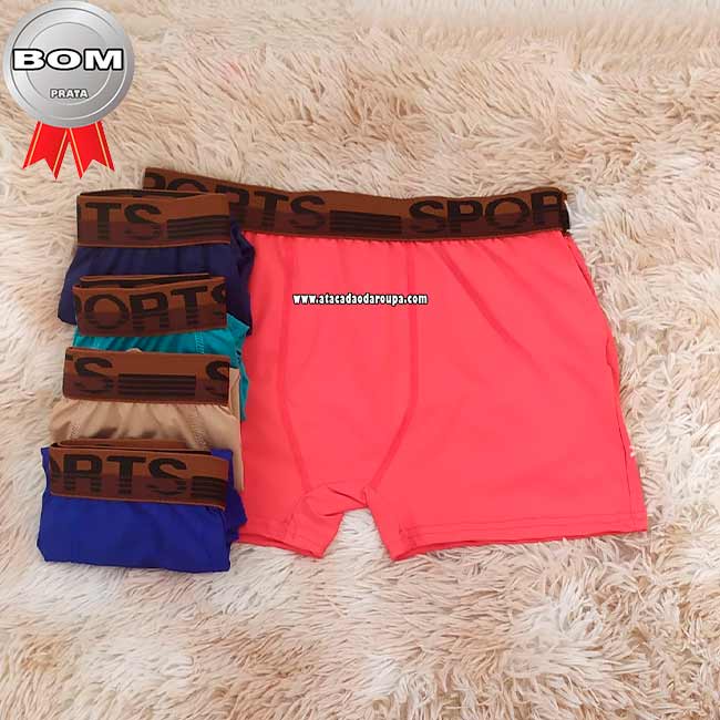 Cuecas Boxer Microfibra Lisa P/M/G/GG Cuecas Boxer Microfibra Lisa P/M/G/GG