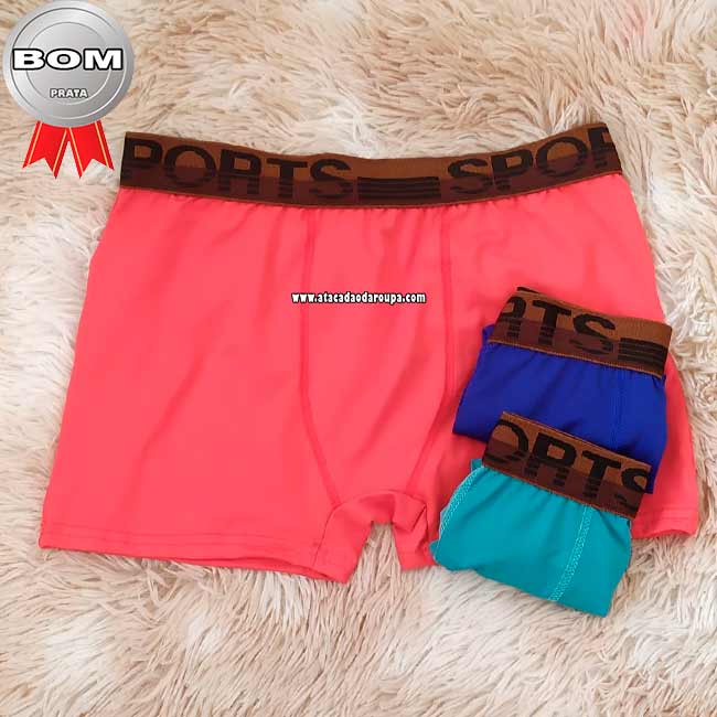 Cuecas Boxer Microfibra Lisa P/M/G/GG Cuecas Boxer Microfibra Lisa P/M/G/GG