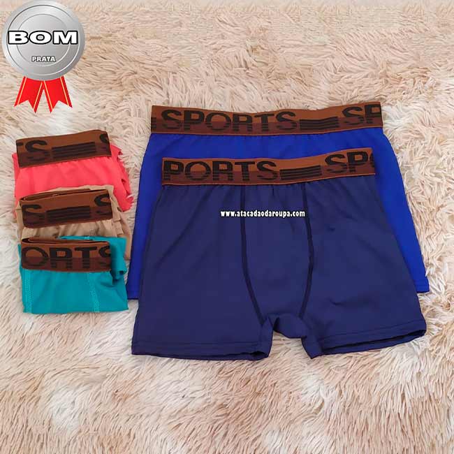 Cuecas Boxer Microfibra Lisa P/M/G/GG Cuecas Boxer Microfibra Lisa P/M/G/GG