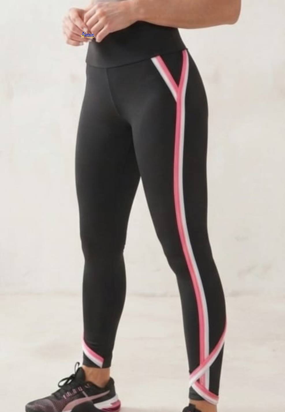 Calça Fitness Listras na Lateral