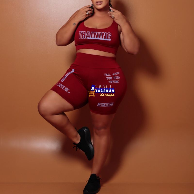 Conjunto Plus Size Para Academia Estampas