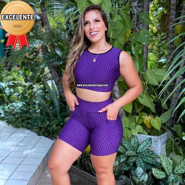 Conjunto Academia Jacar Com Bolso Conjunto Academia Jacar Com Bolso