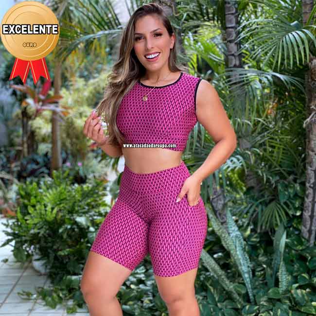 Conjunto Academia Jacar Com Bolso Conjunto Academia Jacar Com Bolso