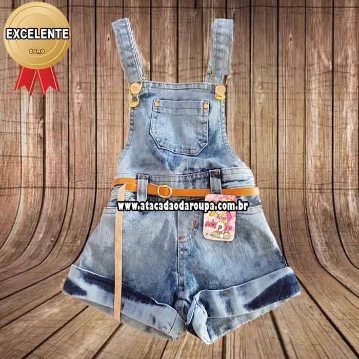 Jardineira Jeans Infantil com Lycra 1 a 3 Anos Jardineira Jeans Infantil com Lycra 1 a 3 Anos