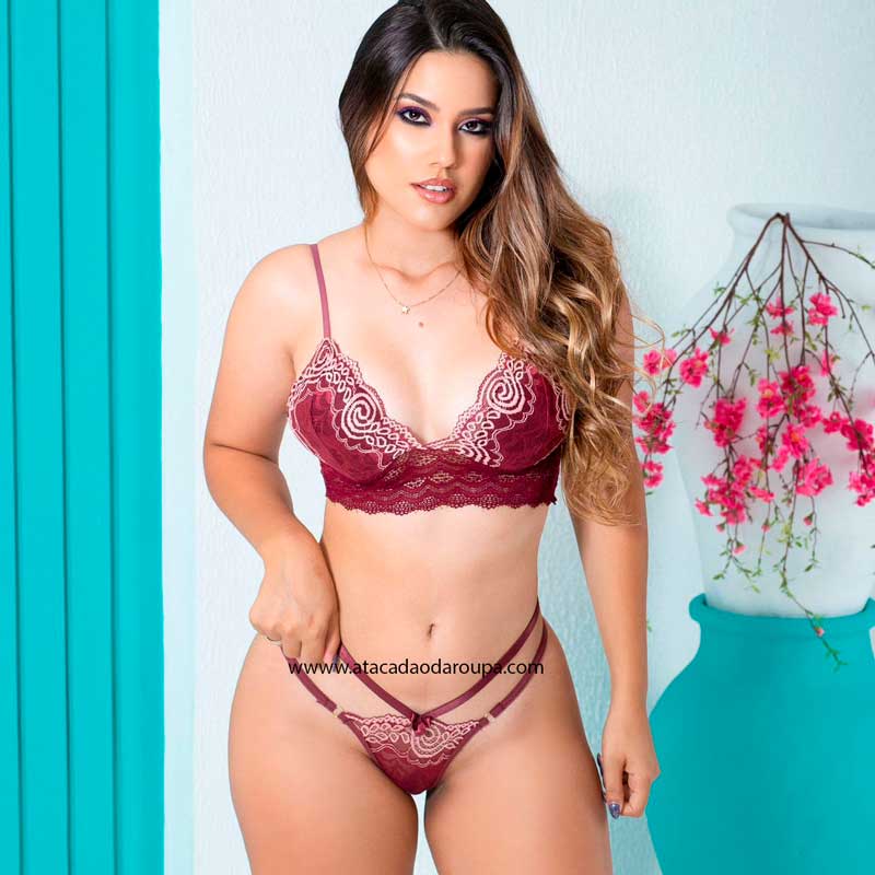 Conjunto Lingerie Calcinha Com Tiras Conjunto Lingerie Calcinha Com Tiras