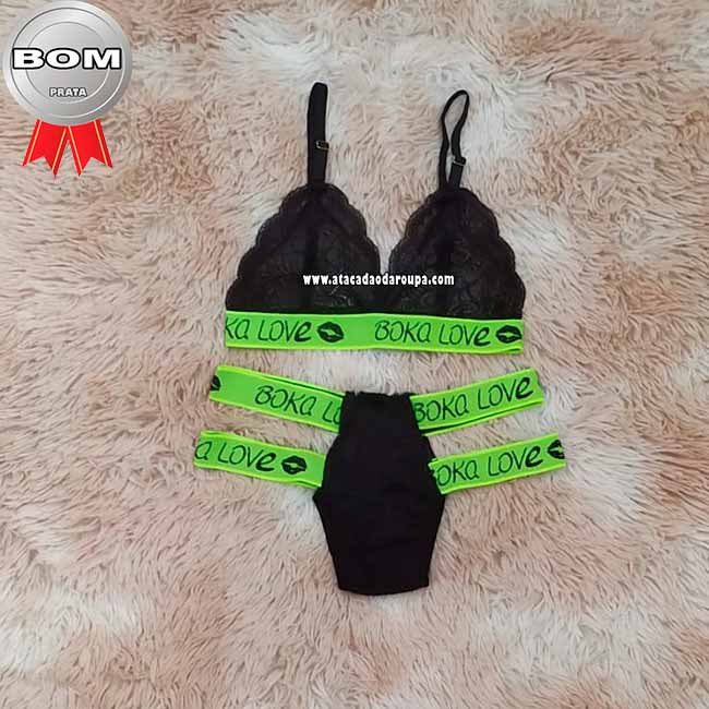 Lingerie Renda Love Dois Elástico M Lingerie Renda Love Dois Elástico M