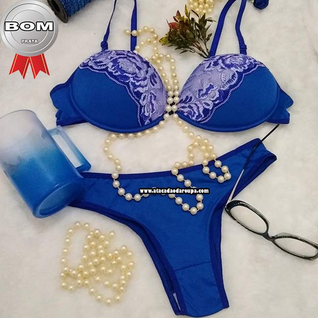 Lingerie de Microfibra com detalhes de renda