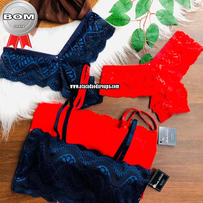 Lingerie de renda Várias Cores Com Bojo