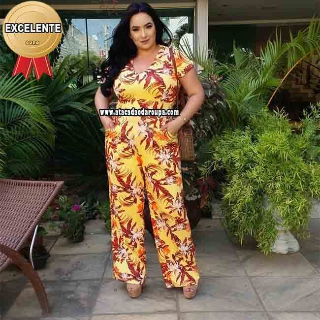 Macacão Longo Plus Size Suplex Fit GG Macacão Longo Plus Size Suplex Fit GG