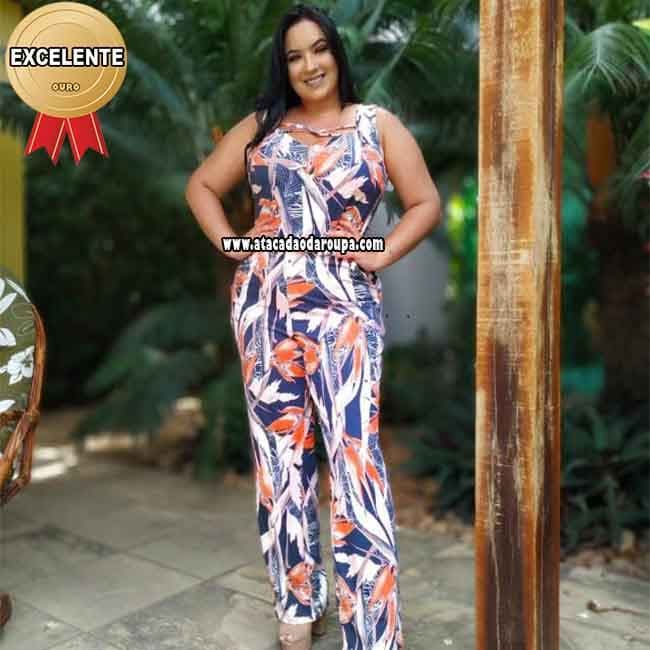 Macacão Longo Plus Size Suplex Fit GG Macacão Longo Plus Size Suplex Fit GG