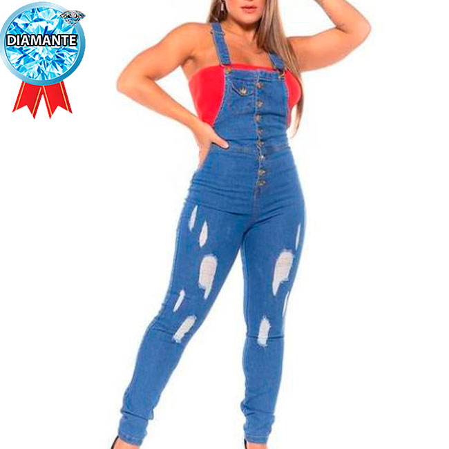 Macacão Jeans P/M/G Macacão Jeans P/M/G