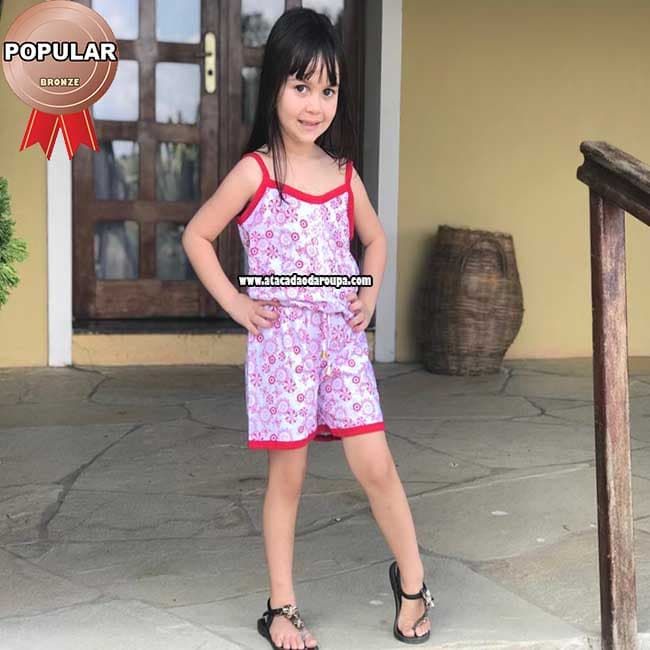 Macaquinho Infantil Algodão 2 a 6 Anos Macaquinho Infantil Algodão 2 a 6 Anos