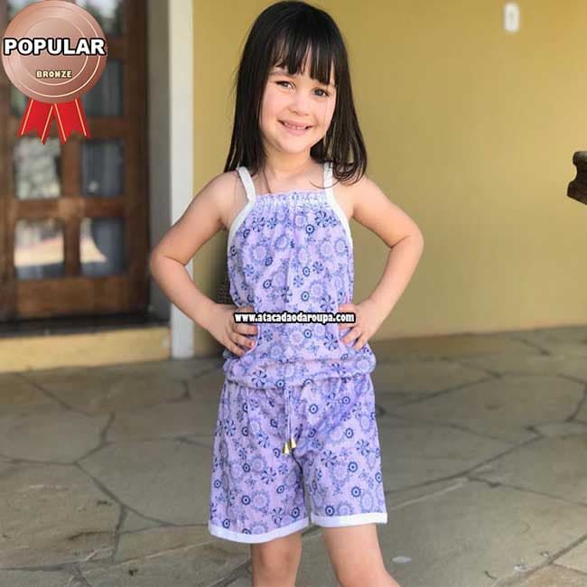 Macaquinho Infantil Algodão 2 a 6 Anos Macaquinho Infantil Algodão 2 a 6 Anos