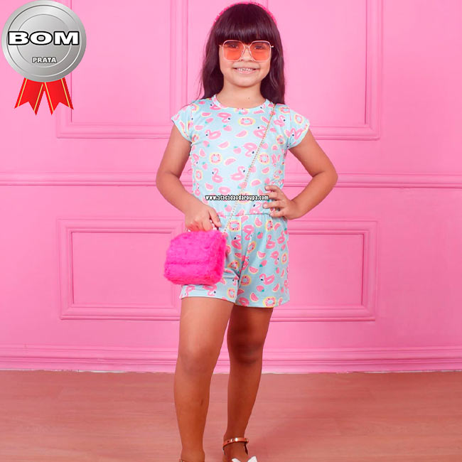 Macaquinho Infantil Malha Leila P/M/G 4 a 8 Anos Macaquinho Infantil Malha Leila P/M/G 4 a 8 Anos