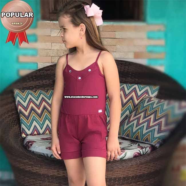 Macaquinho Infantil Liso 5 a 7 Anos Macaquinho Infantil Liso 5 a 7 Anos